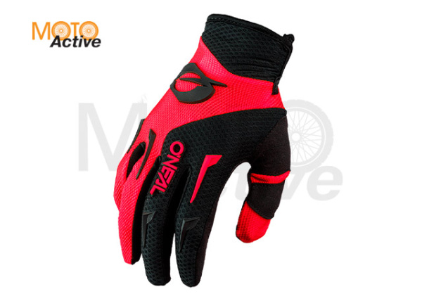 Перчатки эндуро-мотокросс O'NEAL ELEMENT 21, красно-черный